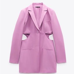 ZARA CUT OUT BLAZER DRESS lavender Size M